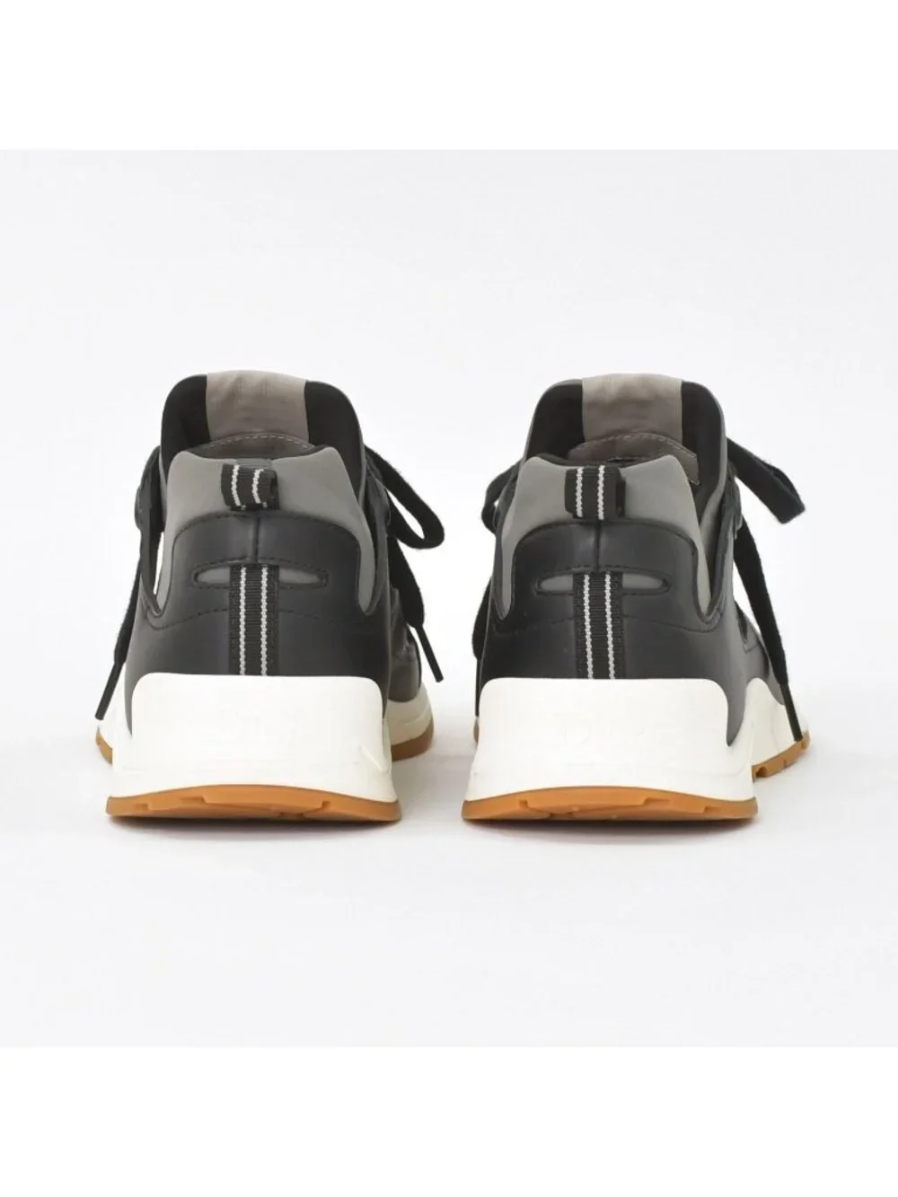 Dior Mile Sneakers Smooth Lambskin Neoprene Black White Brown
